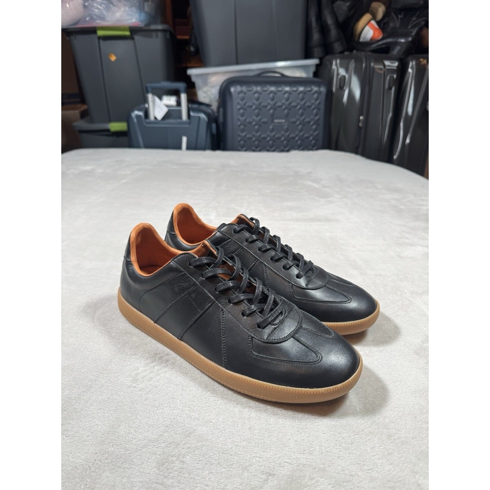 Beckett Simonon Morgen Classic Leather German Army GAT Trainer Black Gum 9.5